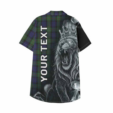 Gunn Tartan Kid Hawaiian Shirt Roaring Lion Heritage