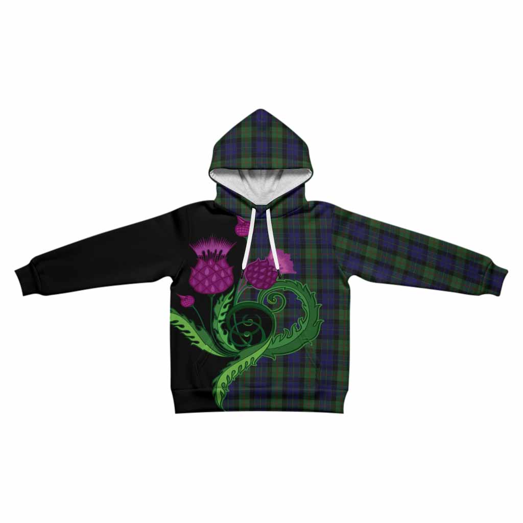 Gunn Tartan Kid Hoodie Traditional Scottish Thistle
