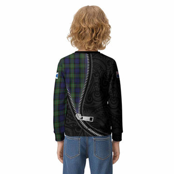 Gunn Tartan Kid Knitted Sweatshirt New Zealand Pattern Unique Zipper Stylized