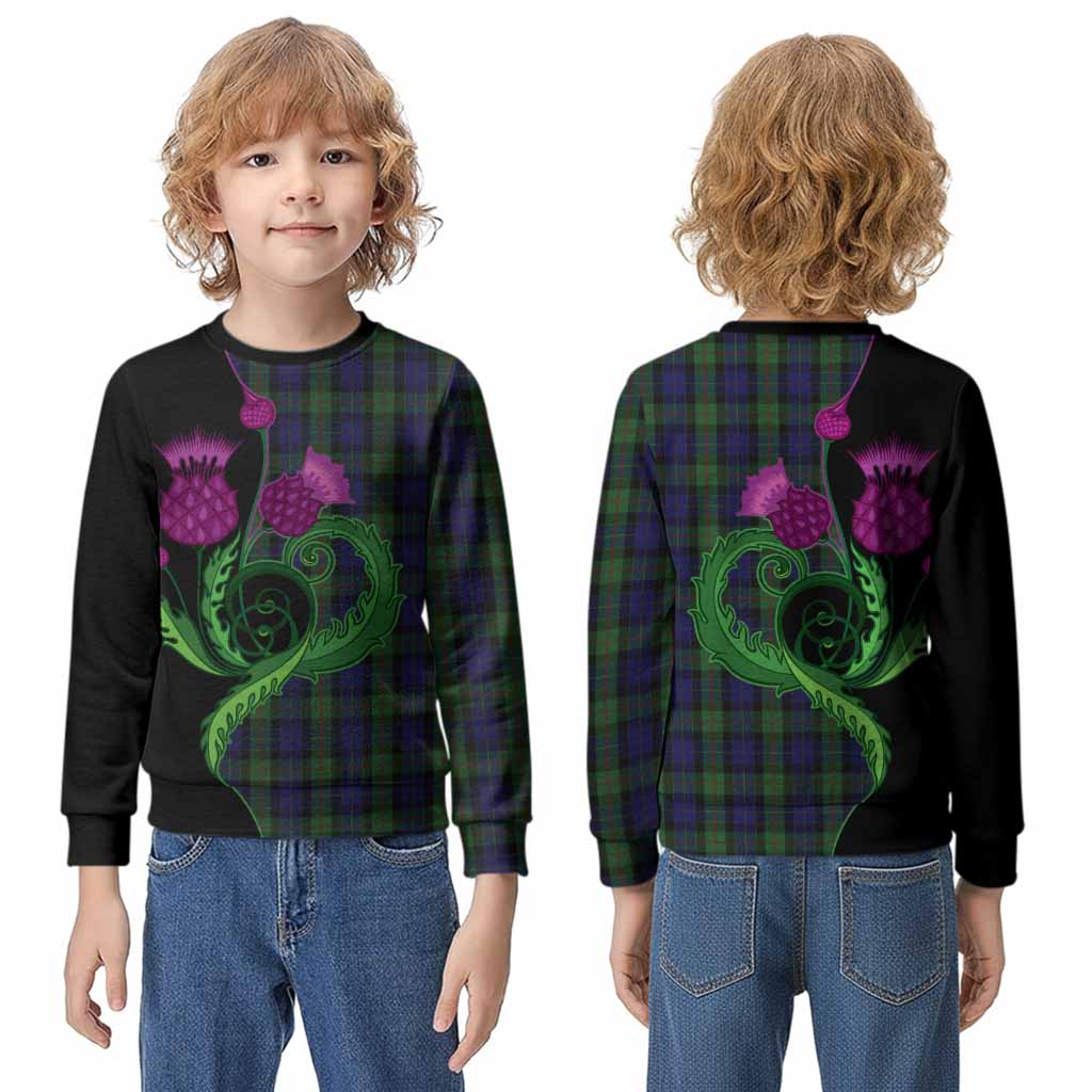 Gunn Tartan Kid Knitted Sweatshirt Traditional Scottish Thistle