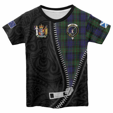 Gunn Tartan Kid T-shirt New Zealand Pattern Unique Zipper Stylized