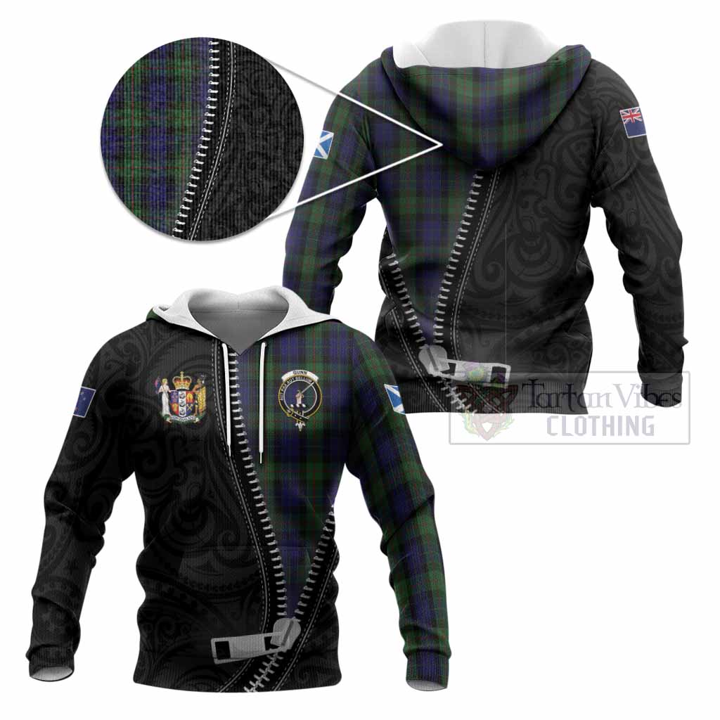 Gunn Tartan Knitted Hoodie New Zealand Pattern Unique Zipper Stylized