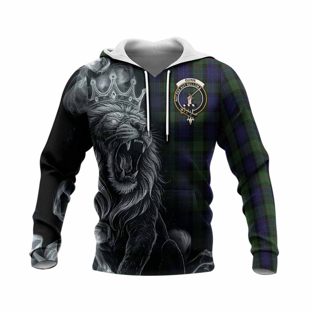 Gunn Tartan Knitted Hoodie Roaring Lion Heritage