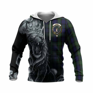 Gunn Tartan Knitted Hoodie Roaring Lion Heritage