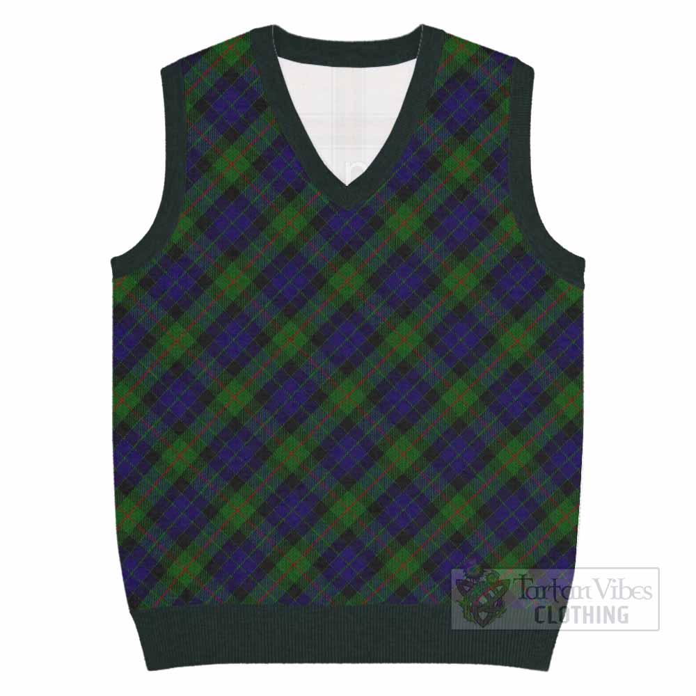 Gunn Tartan  Knitted V-Neck Vest Cross Style