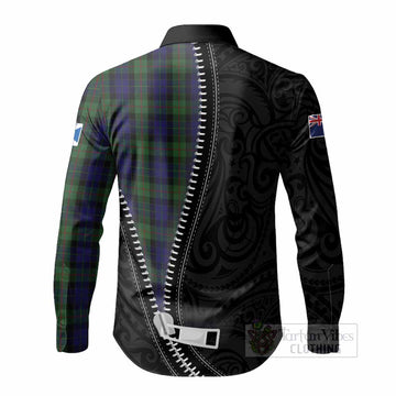 Gunn Tartan Long Sleeve Button Shirts New Zealand Pattern Unique Zipper Stylized
