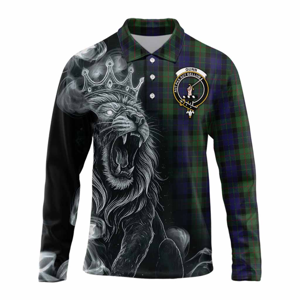 Gunn Tartan Long Sleeve Polo Shirt Roaring Lion Heritage
