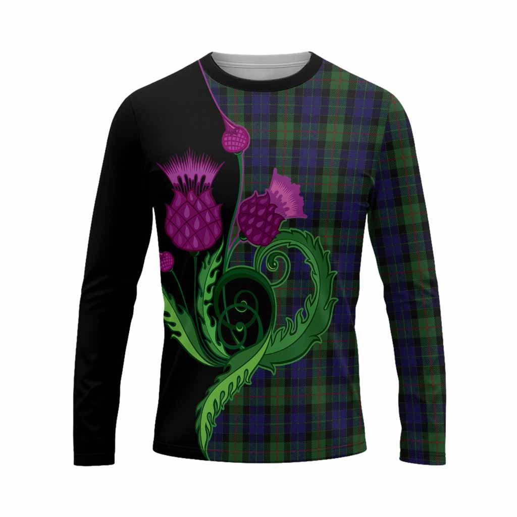 Gunn Tartan Long Sleeve T-Shirt Traditional Scottish Thistle