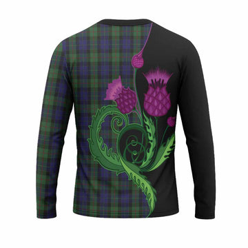 Gunn Tartan Long Sleeve T-Shirt Traditional Scottish Thistle