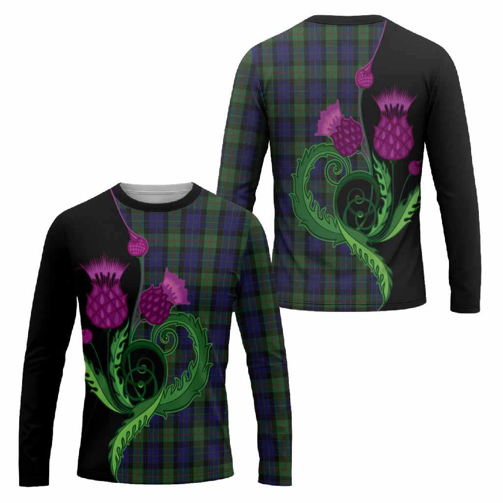 Gunn Tartan Long Sleeve T-Shirt Traditional Scottish Thistle