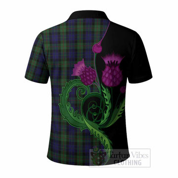 Gunn Tartan Polo Shirt Traditional Scottish Thistle
