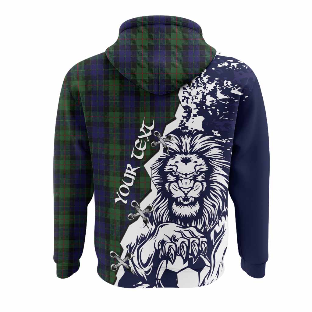Gunn Tartan Scottish Hoodie Angry Lion With Soccer Ball Style
