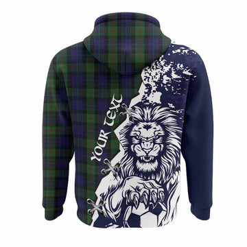 Gunn Tartan Scottish Hoodie Angry Lion With Soccer Ball Style
