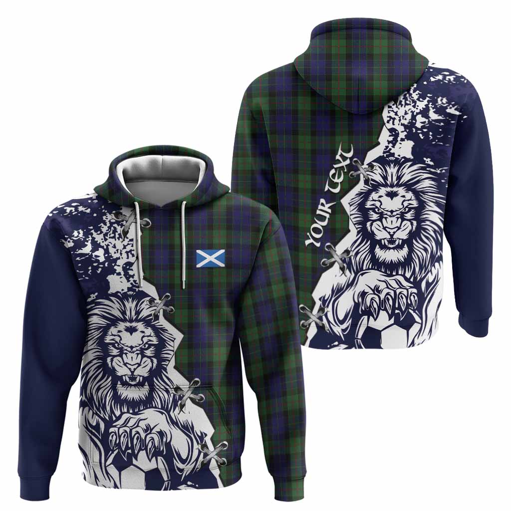 Gunn Tartan Scottish Hoodie Angry Lion With Soccer Ball Style