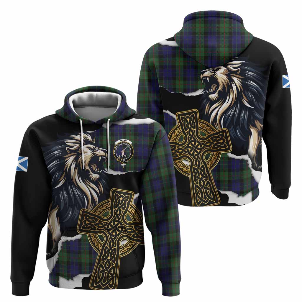 Gunn Tartan Scottish Hoodie Lion Celtic Heritage