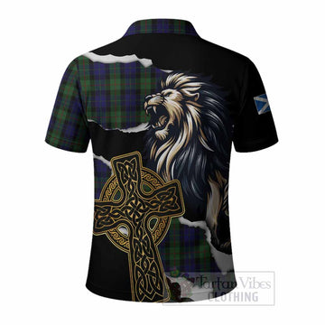Gunn Tartan Scottish Polo Shirt Lion Celtic Heritage