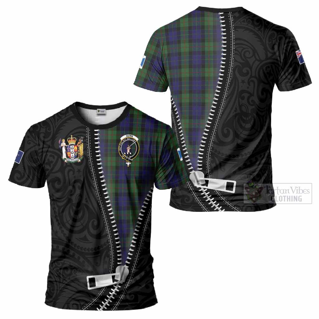Gunn Tartan T-Shirt New Zealand Pattern Unique Zipper Stylized