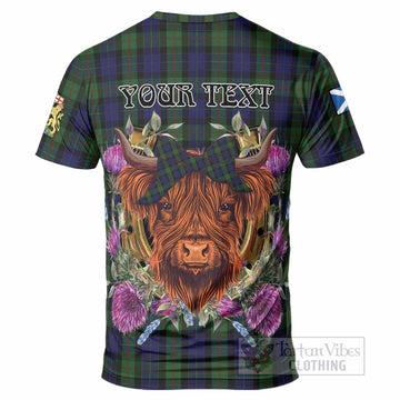 Gunn Tartan T-Shirt Scottish Thistle Heilan Coo