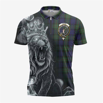 Gunn Tartan Zipper Polo Shirt Roaring Lion Heritage