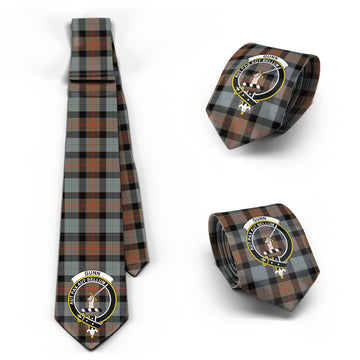 Gunn Weathered Tartan Classic Necktie with Family Crest