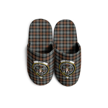 Gunn Weathered Tartan Home Slippers with Family Crest