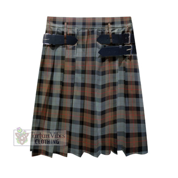 Gunn Weathered Tartan Men's Pleated Skirt - Fashion Casual Retro Scottish Kilt Style