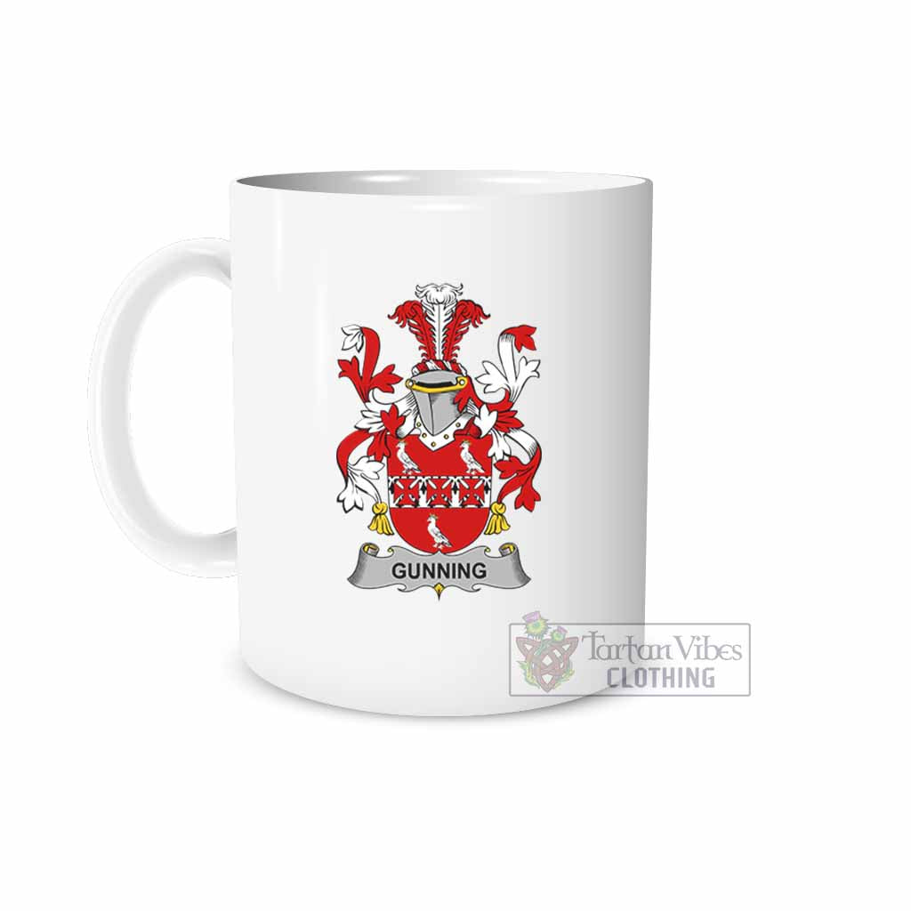 Tartan Vibes Clothing Gunning Irish Clan Coat of Arms Ceramic Mug