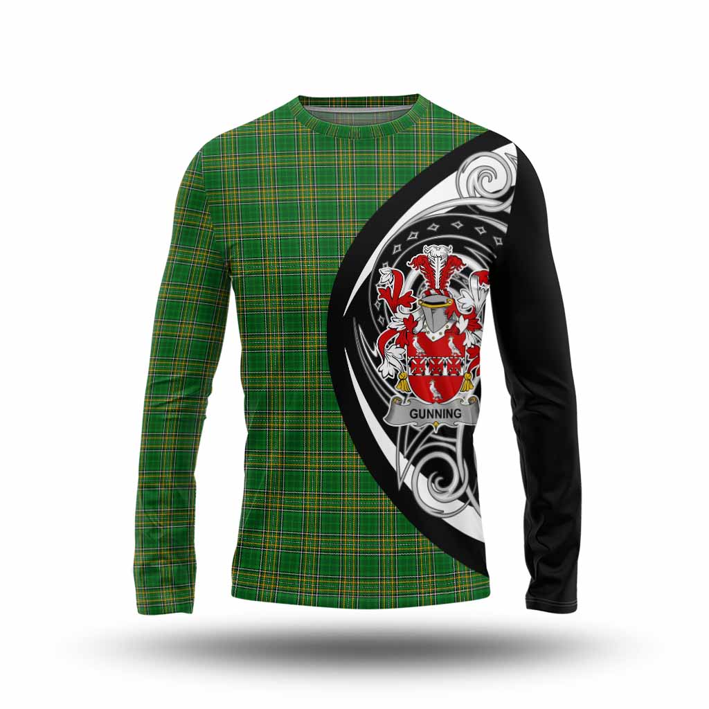 Tartan Vibes Clothing Gunning Irish Clan Long Sleeve T-Shirt Celtic Circle Style