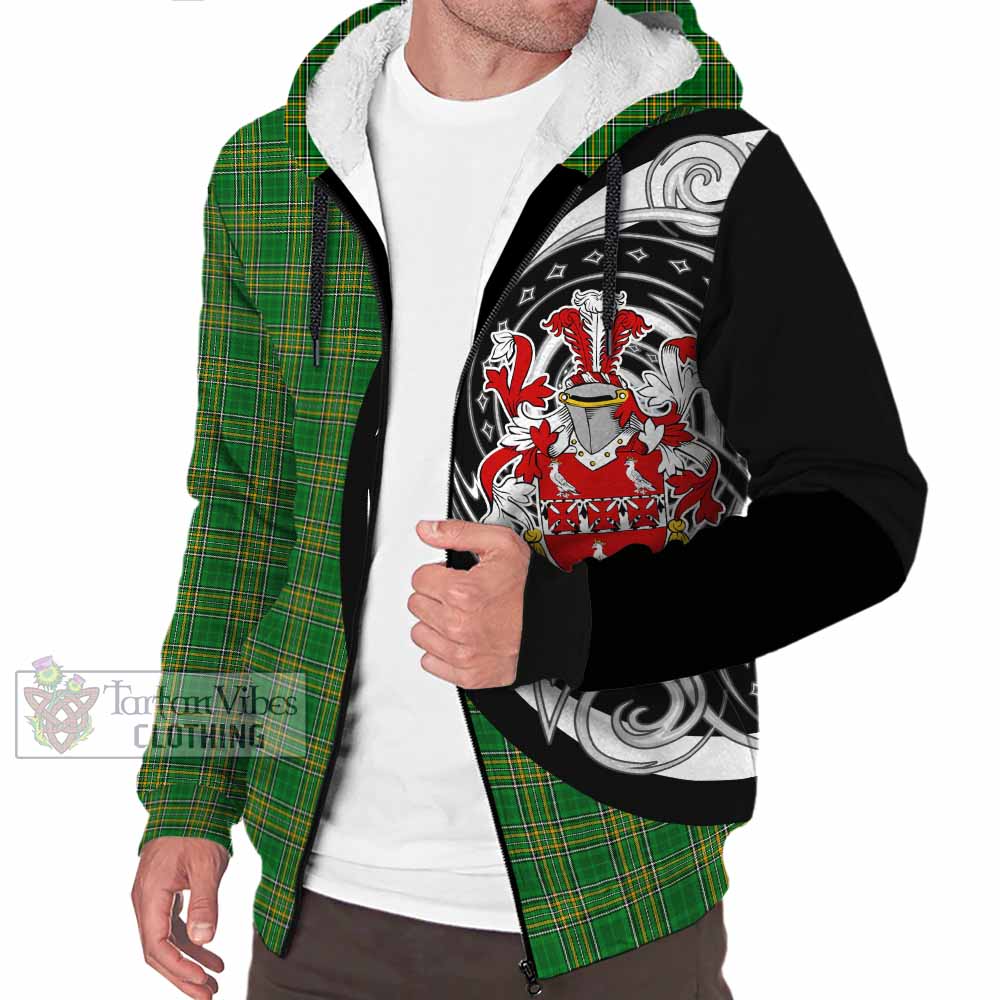 Tartan Vibes Clothing Gunning Irish Clan Sherpa Hoodie Celtic Circle Style