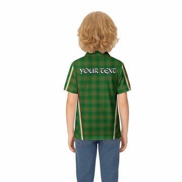 Gunning Irish Clan Coat of Arm Tartan Kid Polo Shirt Flag Style