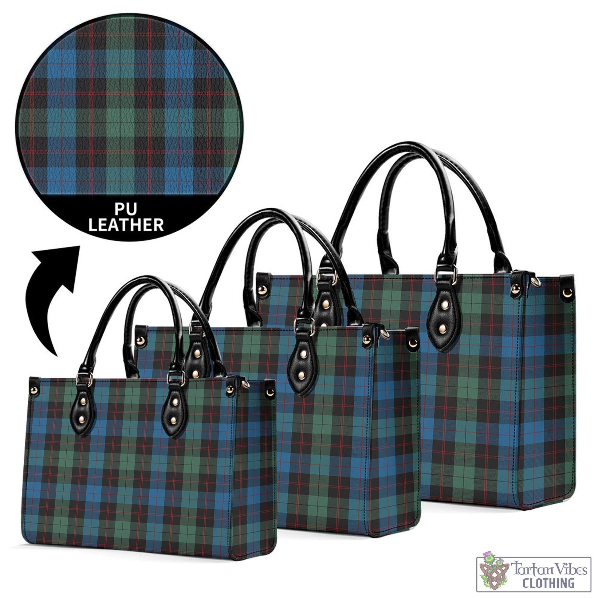 Guthrie Tartan Luxury Leather Handbags - Tartan Vibes Clothing