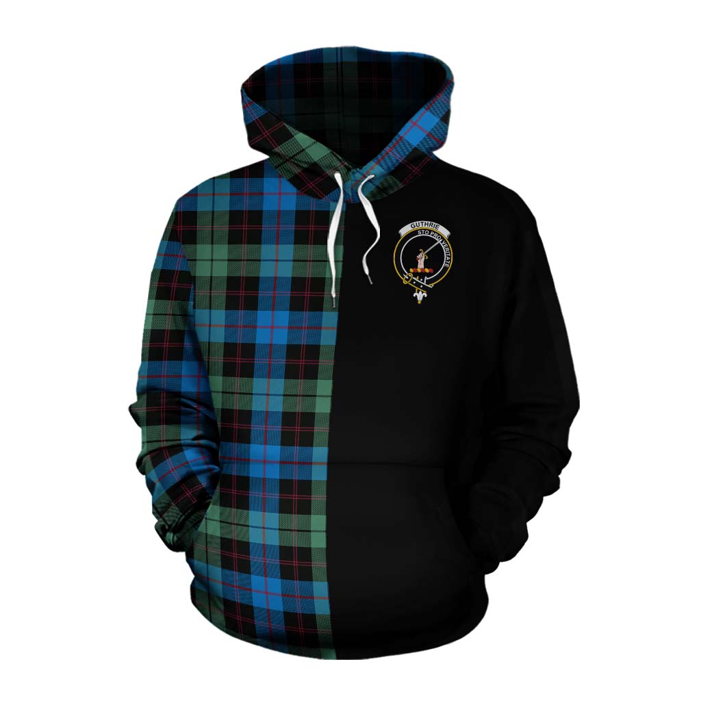 Tartan Vibes Clothing Guthrie Tartan Cotton Hoodie with Family Crest and Half Of Me Style