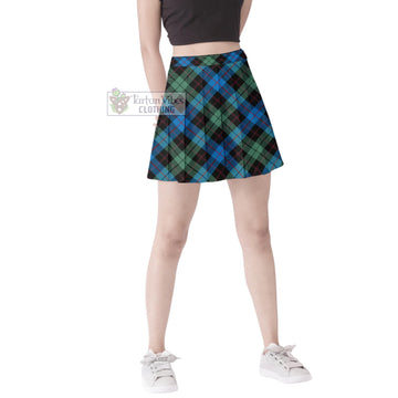 Guthrie Tartan Women's Plated Mini Skirt Cross Style