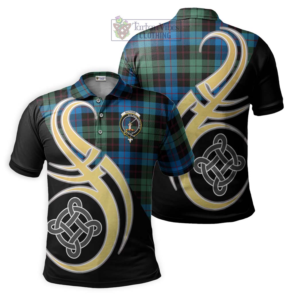 Guthrie Tartan Polo Shirt with Family Crest and Celtic Symbol Style Kid - Tartan Vibes Clothing