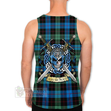Guthrie Tartan Men's Tank Top with Family Crest Celtic Skull Style Men - Tartan Vibes Clothing