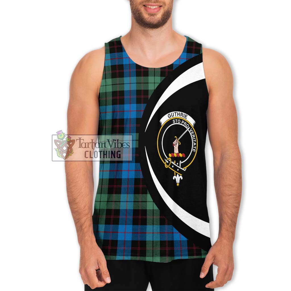 Guthrie Tartan Men's Tank Top with Family Crest Circle Style Men - Tartan Vibes Clothing