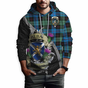 Guthrie Tartan Family Crest Hoodie Lion Rampant Royal Thistle Shield Celtic Inspired