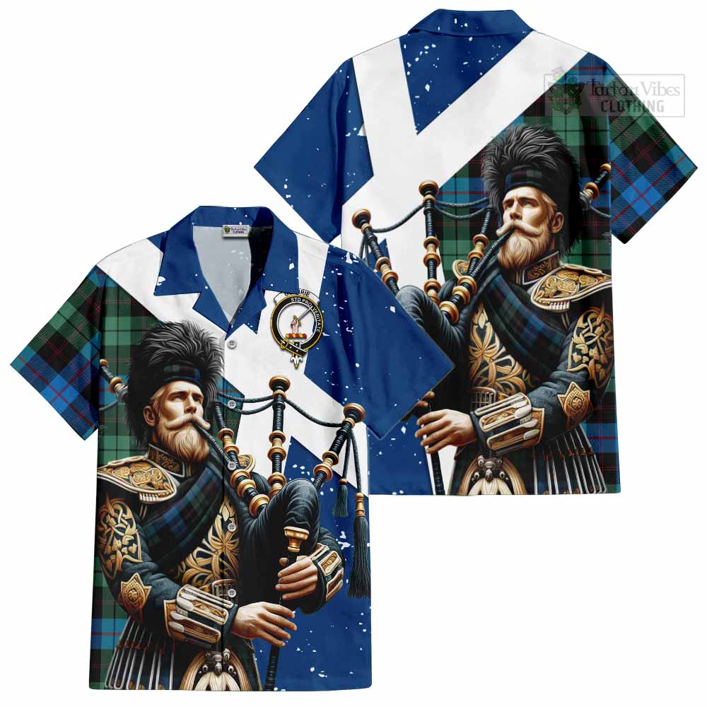 Guthrie Tartan Hawaiian Shirt with Family Crest Scottish Bagpiper Vibes Kid - Tartan Vibes Clothing