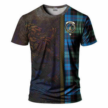 Tartan Vibes Clothing Guthrie Tartan Family Crest T-Shirt Alba Gu Brath Be Brave Lion Ancient Style