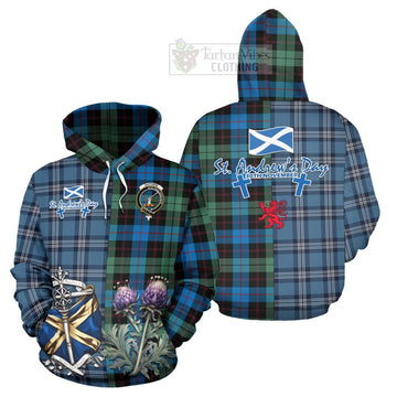 Guthrie Tartan Hoodie Happy St. Andrew's Day Half Tartan Style