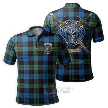 Guthrie Tartan Polo Shirt with Family Crest Celtic Skull Style Kid - Tartan Vibes Clothing