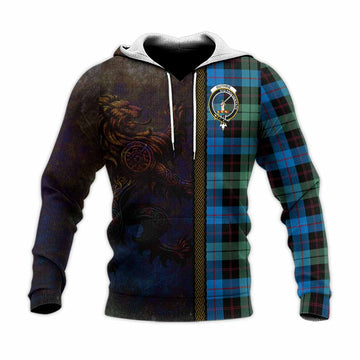 Guthrie Tartan Family Crest Knitted Hoodie Alba Gu Brath Be Brave Lion Ancient Style