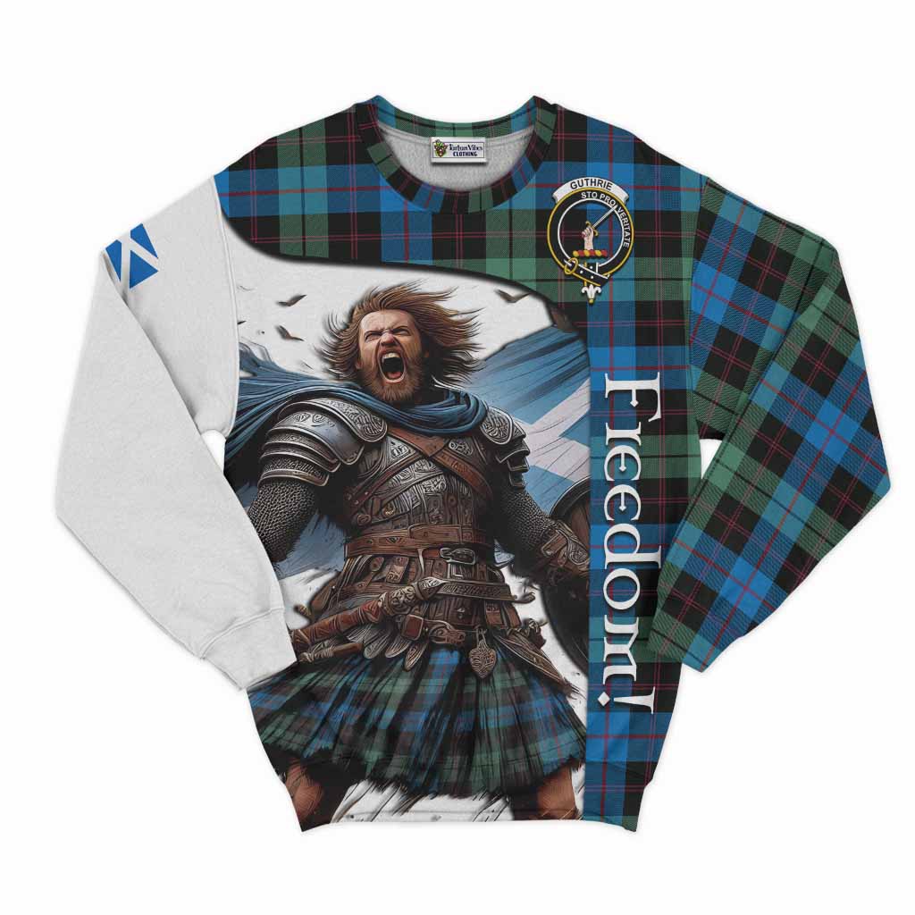 Guthrie Crest Tartan Sweatshirt Inspired by the Freedom of Scottish Warrior Unisex - Tartan Vibes Clothing