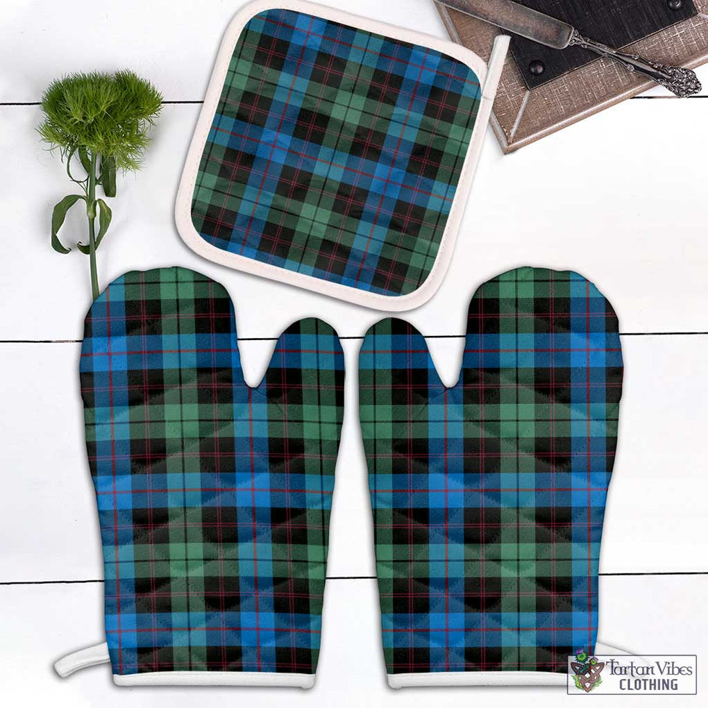 Guthrie Tartan Combo Oven Mitt & Pot-Holder Combo 2 Oven Mitt & 1 Pot-Holder Black - Tartan Vibes Clothing