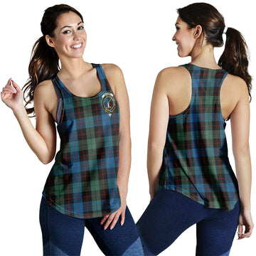 Guthrie Tartan Women Racerback Tanks with Family Crest