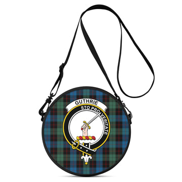 Guthrie Tartan Round Satchel Bags with Family Crest
