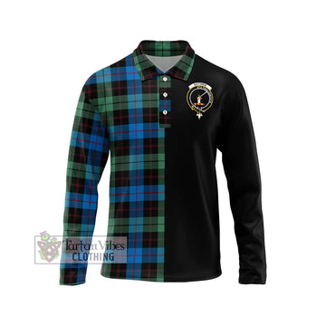 Guthrie Tartan Long Sleeve Polo Shirt with Family Crest and Half Of Me Style Unisex - Tartan Vibes Clothing