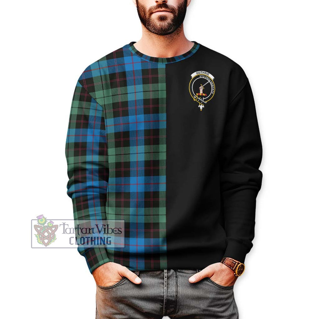 Guthrie Tartan Sweatshirt with Family Crest and Half Of Me Style Unisex - Tartan Vibes Clothing