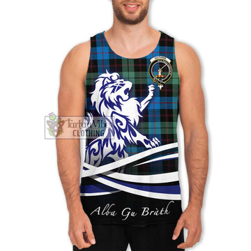 Guthrie Tartan Men's Tank Top with Alba Gu Brath Regal Lion Emblem Men - Tartan Vibes Clothing
