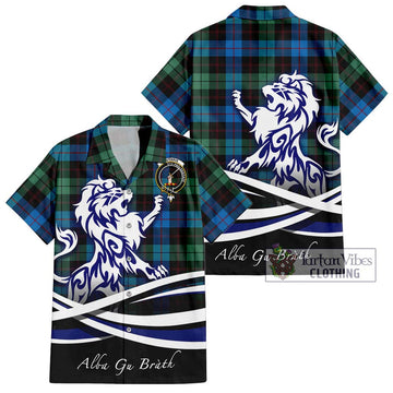 Guthrie Tartan Hawaiian Shirt with Alba Gu Brath Regal Lion Emblem Kid - Tartan Vibes Clothing